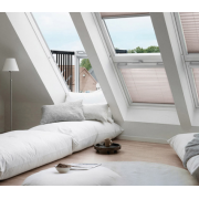 Штори плісе натяжна система Cosimo SL з направляючими (для мансардних вікон)прямокутної форми